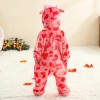 Kids Jumpsuit Cute Cartoon Animal Shaped Outfits Children Winter Thicked Outfits Warm Flannel One-piece Pajamas XB12
