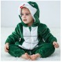 Kids Jumpsuit Cute Cartoon Animal Shaped Outfits Children Winter Thicked Outfits Warm Flannel One-piece Pajamas XB12