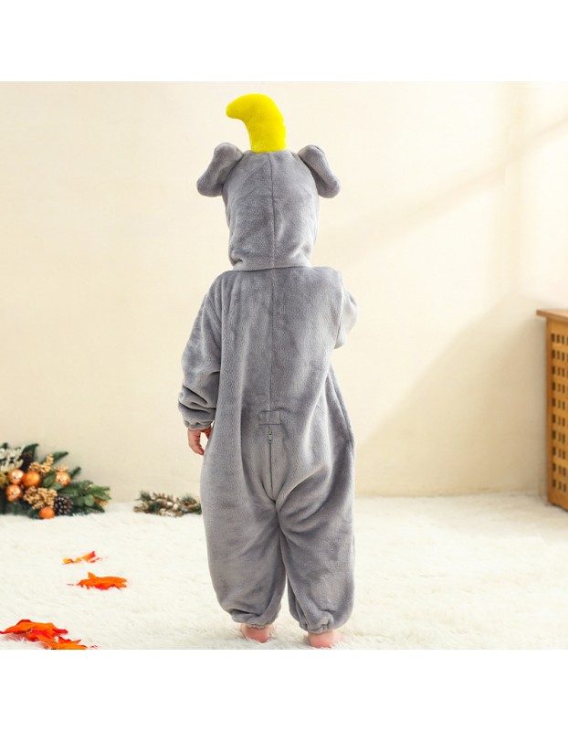 Kids Jumpsuit Cute Cartoon Animal Shaped Outfits Children Winter Thicked Outfits Warm Flannel One-piece Pajamas XB12