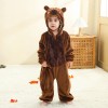 Kids Jumpsuit Cute Cartoon Animal Shaped Outfits Children Winter Thicked Outfits Warm Flannel One-piece Pajamas XB12