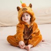 Kids Jumpsuit Cute Cartoon Animal Shaped Outfits Children Winter Thicked Outfits Warm Flannel One-piece Pajamas XB12