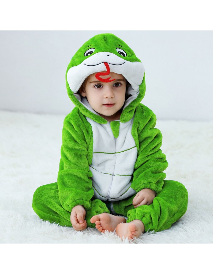 Kids Jumpsuit Cute Cartoon Animal Shaped Outfits Children Winter Thicked Outfits Warm Flannel One-piece Pajamas XB12