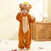 Kids Jumpsuit Cute Cartoon Animal Shaped Outfits Children Winter Thicked Outfits Warm Flannel One-piece Pajamas XB12