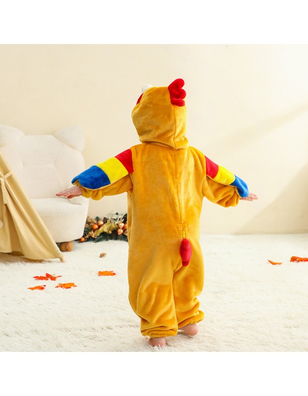 Kids Jumpsuit Cute Cartoon Animal Shaped Outfits Children Winter Thicked Outfits Warm Flannel One-piece Pajamas XB12