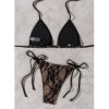 2026 New bikini Lace fabric beaded tie backless sexy two-piece bikini swimsuit FF1270BK