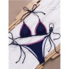 Bikini Set Adjustable Triangle Top & Side Tie Minimalist Swimsuit Women with Layered Pendant Beach FF1293-NA
