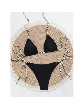 Sexy Micro Bikini Swimsuit Push-Up Adjustable Swimwear Summer Beach Bathing Suit Beachwear Bikinis Set CC607BK