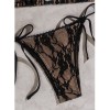 2026 New bikini Lace fabric beaded tie backless sexy two-piece bikini swimsuit FF1270BK