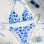 Blue Plaid Print String Halter Triangle Bikini Sexy Swimsuit Women 2026 Flower Ladies Swimwear Bathing Suit Bikinis Sets Mujer FF1285BL