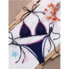 Bikini Set Adjustable Triangle Top & Side Tie Minimalist Swimsuit Women with Layered Pendant Beach FF1293-NA