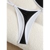 Sexy Black White Patchwork Micro Mini Bikini 2026 Women Metal Shell Ornament Push Up Thong Swimsuit Beach Bathing Suit Swimwear FF1278BK
