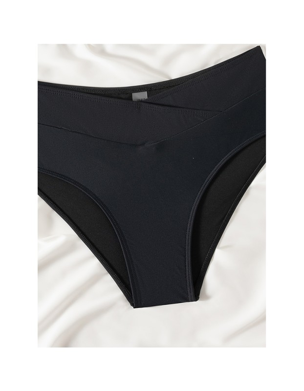 Sexy Metal Buckle One Shoulder Bikini Set Push up Cross High Waist Swimsuit Summer Bathing Suit Two Piece Swimwear CC600BK