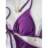 Wrap Around Halter Metallic Satin Bikini Women Swimwear Female Swimsuit Two-pieces Bikini Set Brazilian Bathing Suit Swim Lady FF1291PU