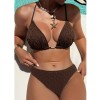 Coffee Bikini Set Halter Push Up Bra High Waist Swimsuit Brazilian Beach Bathing Suit Holiday Swimwear CC621BR