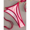 Sexy Pink Triangle Micro Bikini Thong Set Swimsuit Women 2026 Heart Metal Ring String Halter Swimwear Bathing Suit Bikinis FF1287PI