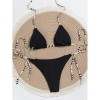 Sexy Micro Bikini Swimsuit Push-Up Adjustable Swimwear Summer Beach Bathing Suit Beachwear Bikinis Set CC607BK