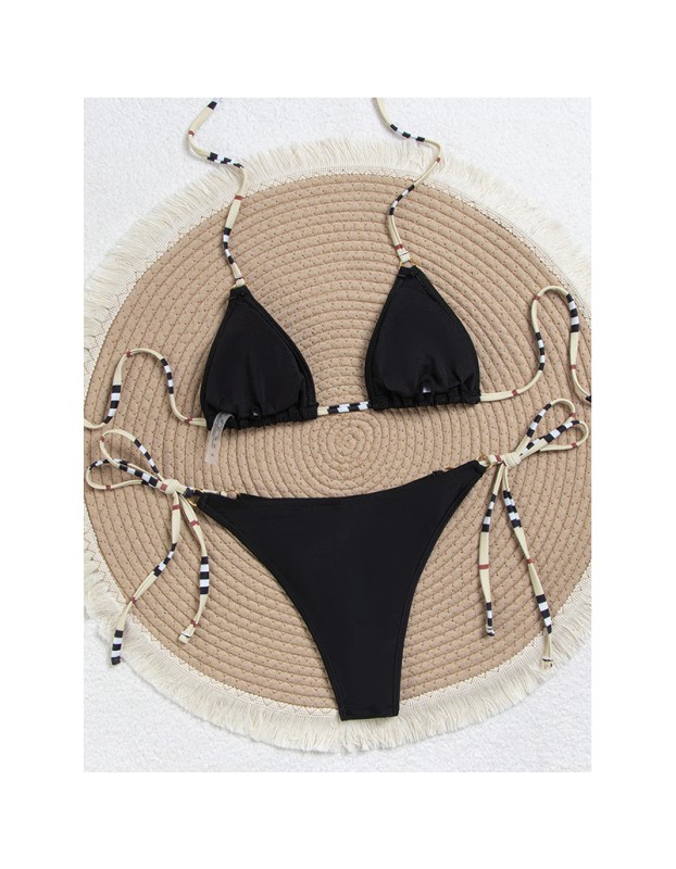 Sexy Micro Bikini Swimsuit Push-Up Adjustable Swimwear Summer Beach Bathing Suit Beachwear Bikinis Set CC607BK