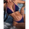 Bikini Set Adjustable Triangle Top & Side Tie Minimalist Swimsuit Women with Layered Pendant Beach FF1293-NA