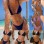 Solid Color Pendant Small Lace Ruffle Sexy Girl Swimsuit Set Bikini for Women FF1283BK