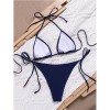 Bikini Set Adjustable Triangle Top & Side Tie Minimalist Swimsuit Women with Layered Pendant Beach FF1293-NA
