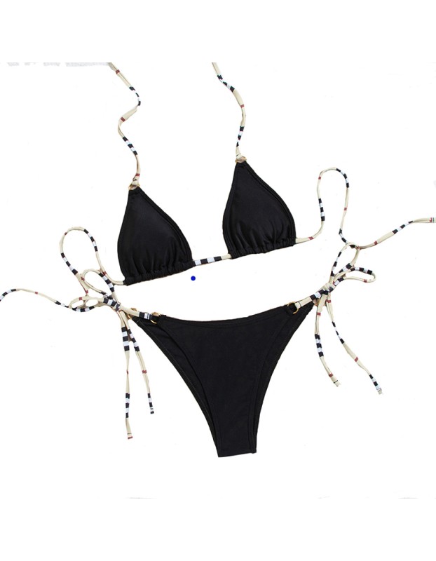Sexy Micro Bikini Swimsuit Push-Up Adjustable Swimwear Summer Beach Bathing Suit Beachwear Bikinis Set CC607BK