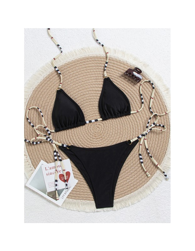 Sexy Micro Bikini Swimsuit Push-Up Adjustable Swimwear Summer Beach Bathing Suit Beachwear Bikinis Set CC607BK
