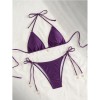 Wrap Around Halter Metallic Satin Bikini Women Swimwear Female Swimsuit Two-pieces Bikini Set Brazilian Bathing Suit Swim Lady FF1291PU