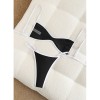 Sexy Black White Patchwork Micro Mini Bikini 2026 Women Metal Shell Ornament Push Up Thong Swimsuit Beach Bathing Suit Swimwear FF1278BK