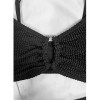Sexy BikiniSolid Color Snake Fabric Backless Drawstring Sexy Two-Piece Bikini Swimsuit JY1060