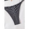 Dot Print Bikini Set Retro High Waisted Swimsuit Women Adjustable String Tie Two Piece Bathing Suit for Beach JY1051