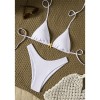 New Solid Color Metal Starfish Pendant Lace-up Sexy Triangle Cup Bikini Swimsuit JY1053