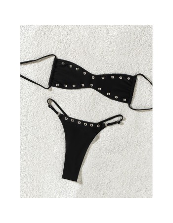 2026 New Metal Rings Mini Micro Thong Bikini Women Swimwear Swimsuit Two-pieces Bikini Set Bather Bathing Suit Swim Lady JY1050