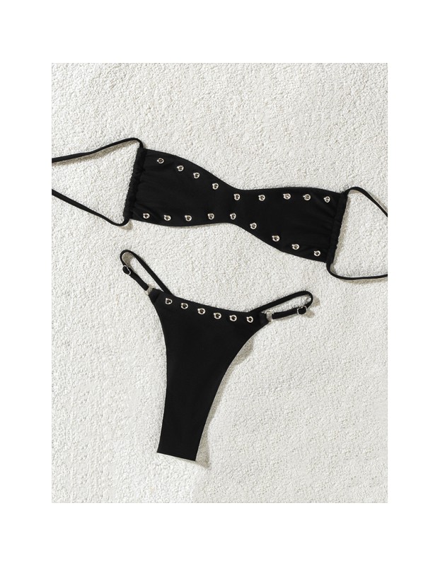 2026 New Metal Rings Mini Micro Thong Bikini Women Swimwear Swimsuit Two-pieces Bikini Set Bather Bathing Suit Swim Lady JY1050