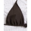 Women Thong Bikini Sexy Solid Coffee Halter Swimsuit Lace up Brazilian Bathing Suit New Double Fabric Beachwear  JY1066