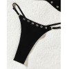 2026 New Metal Rings Mini Micro Thong Bikini Women Swimwear Swimsuit Two-pieces Bikini Set Bather Bathing Suit Swim Lady JY1050