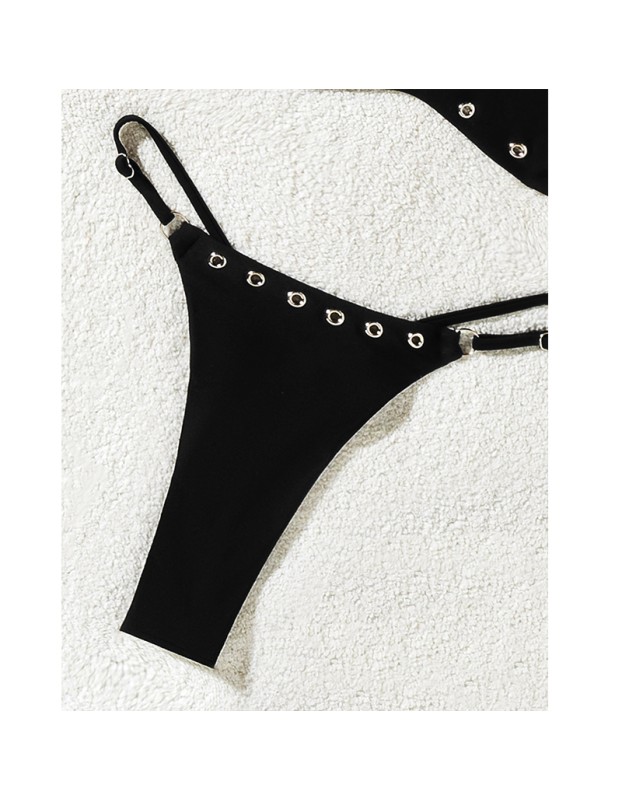 2026 New Metal Rings Mini Micro Thong Bikini Women Swimwear Swimsuit Two-pieces Bikini Set Bather Bathing Suit Swim Lady JY1050