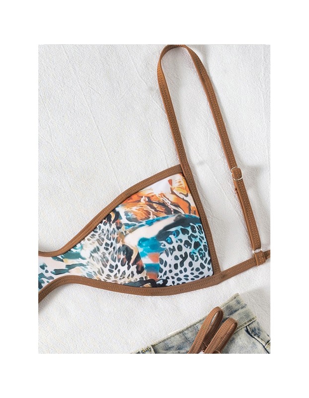 Circyy Sexy Bikini Set Women Fashion Print Beachwear Halter Backless Holiday Female Split Swimsuit Summer New Chic Bathing Suit JY1055