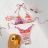 2026New Swimsuit ModelbikiniSmall Pendant Print Tie Three-Point Sexy Two-Piece Bikini JY1056