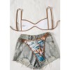 Circyy Sexy Bikini Set Women Fashion Print Beachwear Halter Backless Holiday Female Split Swimsuit Summer New Chic Bathing Suit JY1055
