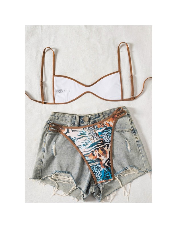 Circyy Sexy Bikini Set Women Fashion Print Beachwear Halter Backless Holiday Female Split Swimsuit Summer New Chic Bathing Suit JY1055