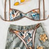 Circyy Sexy Bikini Set Women Fashion Print Beachwear Halter Backless Holiday Female Split Swimsuit Summer New Chic Bathing Suit JY1055