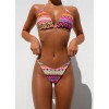 2026New Swimsuit ModelbikiniSmall Pendant Print Tie Three-Point Sexy Two-Piece Bikini JY1056