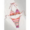 2026New Swimsuit ModelbikiniSmall Pendant Print Tie Three-Point Sexy Two-Piece Bikini JY1056