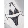 Dot Print Bikini Set Retro High Waisted Swimsuit Women Adjustable String Tie Two Piece Bathing Suit for Beach JY1051