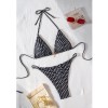 Dot Print Bikini Set Retro High Waisted Swimsuit Women Adjustable String Tie Two Piece Bathing Suit for Beach JY1051