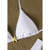 New Solid Color Metal Starfish Pendant Lace-up Sexy Triangle Cup Bikini Swimsuit JY1053