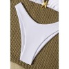 New Solid Color Metal Starfish Pendant Lace-up Sexy Triangle Cup Bikini Swimsuit JY1053
