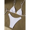 New Solid Color Metal Starfish Pendant Lace-up Sexy Triangle Cup Bikini Swimsuit JY1053