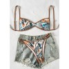 Circyy Sexy Bikini Set Women Fashion Print Beachwear Halter Backless Holiday Female Split Swimsuit Summer New Chic Bathing Suit JY1055