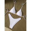 New Solid Color Metal Starfish Pendant Lace-up Sexy Triangle Cup Bikini Swimsuit JY1053